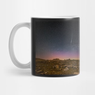 Aurora Borealis over Glyder Fawr in Snowdonia Mug